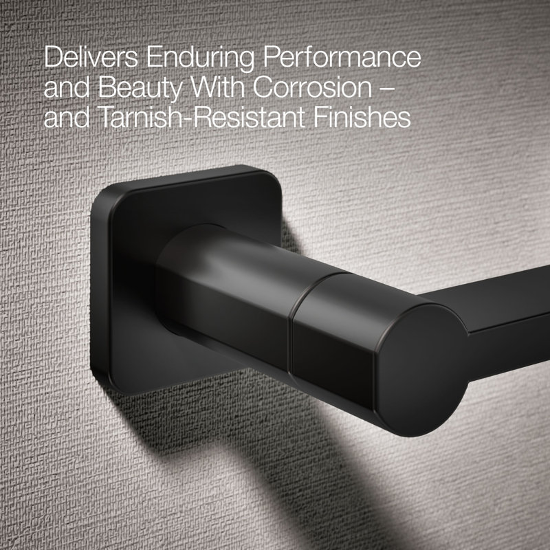 Parallel™ Pivoting Toilet Paper Holder, Wall-Mount Bathroom Toilet Paper Holder, Matte Black