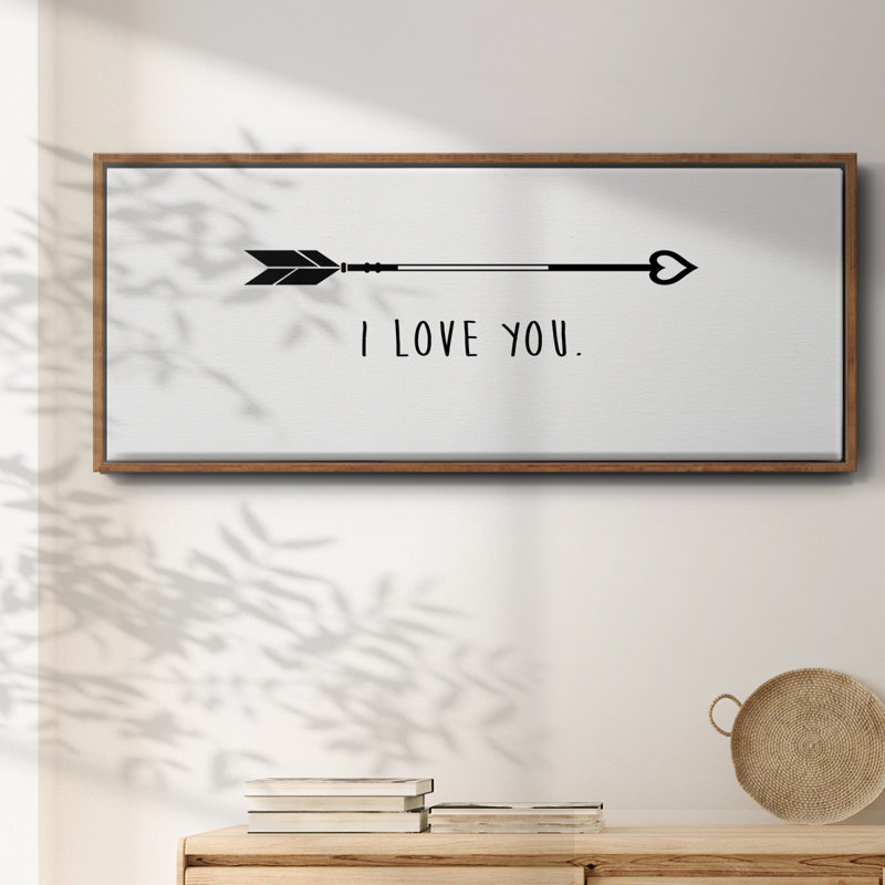 Love Love I - toile encadrée, H 20 po x l 50 po