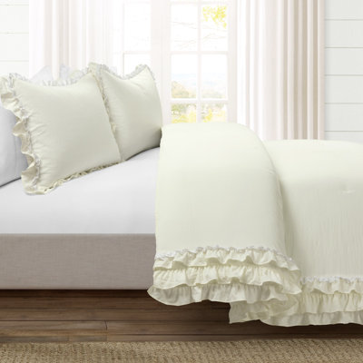 Ivory 3 Piece Duvet Cover Set