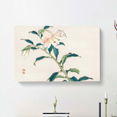 Pink Lily by Kono Bairei - Wrapped Canvas