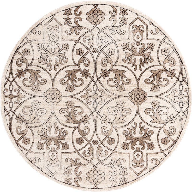 Emigdio Oriental Indoor Rug, Round 6'