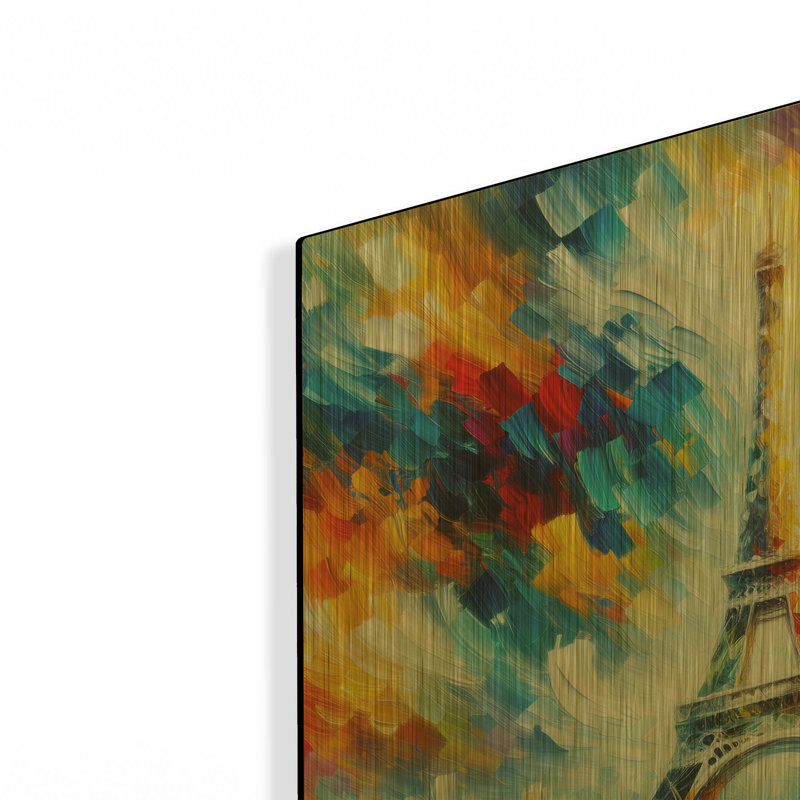  «Welcome To Paris» par Rich Monet, art mural en métal doré, 24 po x 24 po, 24 po x 24 po