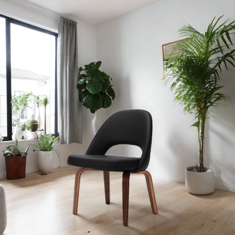 Chaise Yboor Pu, Noir