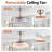 42 Inch 2 Tiers Design Modern LED Ceiling Fan With Light And Remote Control, Retractable Blades, Adjustable 6 Speed, Silent Operation DC Motor For Living Room, Bedroom, Dining Room