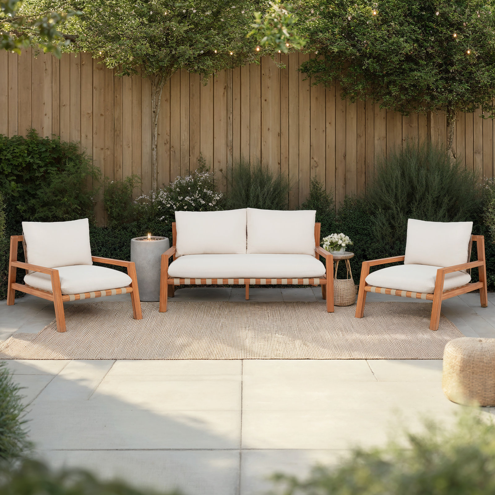 Charlotte 61" Teak Patio Loveseat