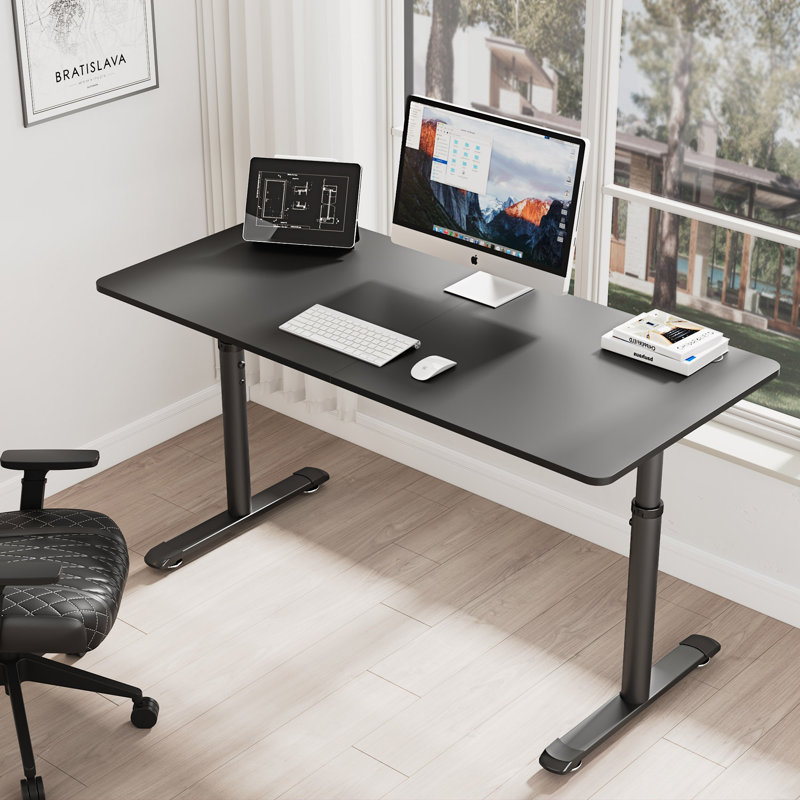 Adjustable Metal Base Computer Desk
