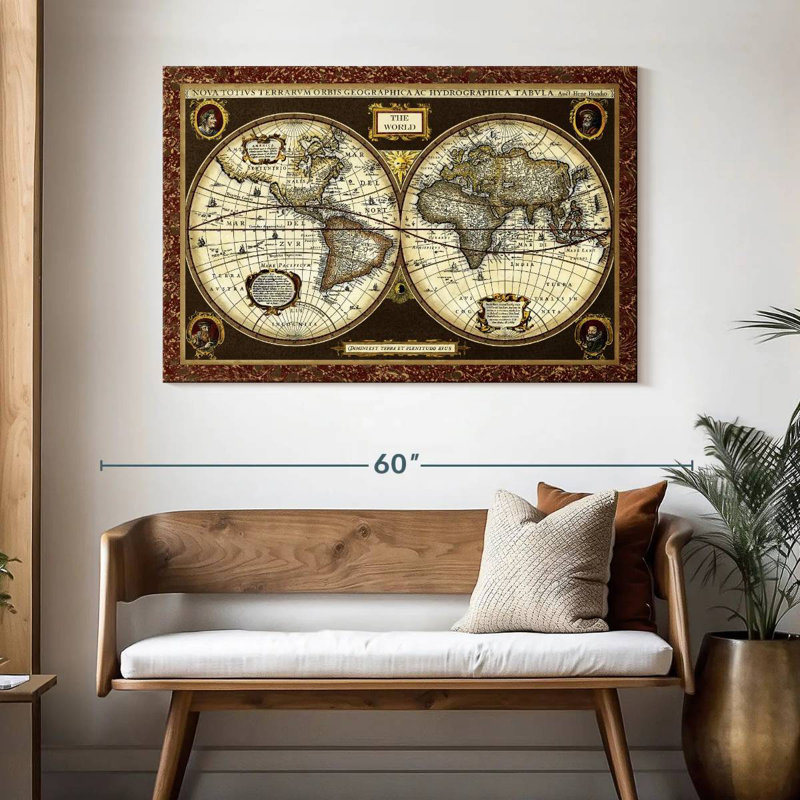 Carte du monde Aliaz, H 32 po x l 48 po