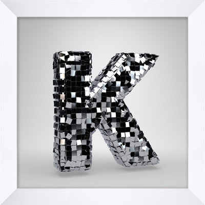 Disco Letter K Framed Photographic Print
