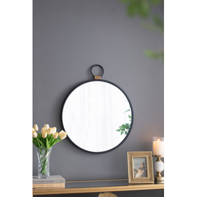 Miroir mural 24 po x 27 po avec cadre noir