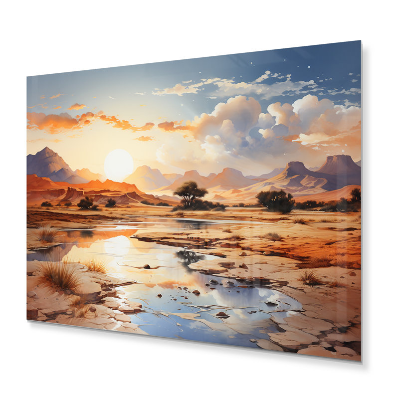 «African Sahara Dreams II», reproduction sans cadre sur métal, H 30 po x l 40 po x P 1 po