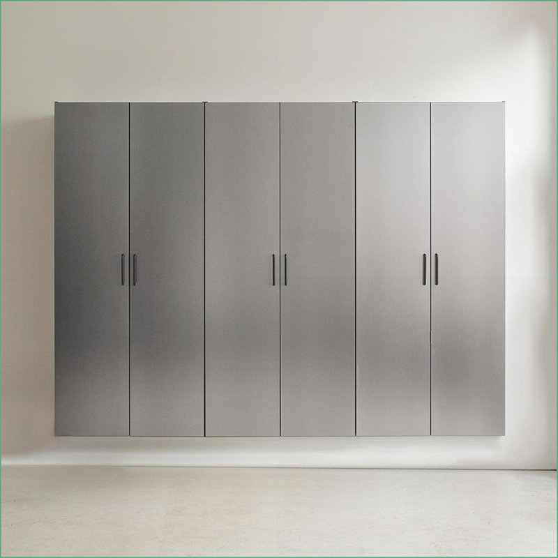 Cabinets 3-Piece Slate Gray Contemporary Garage Storage Set 96W x 79H x 20D | Wood | Office