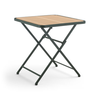 Table de salle à manger d'extérieur en fer vert 27,75 po Marilla