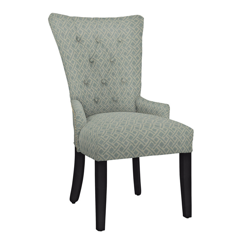Fauteuil capitonné et rembourré, Laiton, 5622-454, Noir satiné