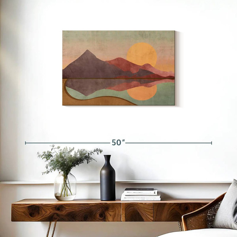 Boho Sundown, reproduction sur toile, H 20 po x l 30 po x P 1,25 po