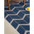 Blue | Beige Handmade Geometric Indoor Area Rug Hand Knotted Rectangle-1309676602