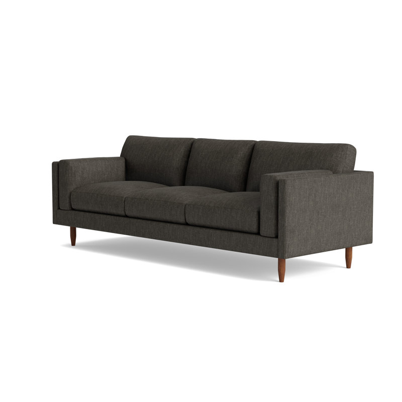 Skinny Fat Sofa (95"), Performance Weave - Onyx
