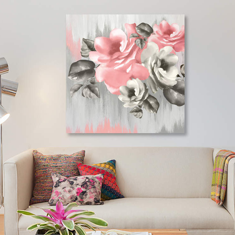«Pink Potion» par Eva Watts - impression sur toile tendue, H 12 po x l 12 po x P 0,75 po, Toile tendue, Pas de tapis