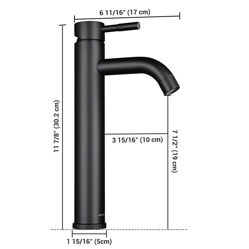 Robinet de lavabo vasque, Noir