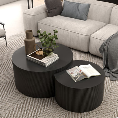 Ensemble de 2 tables basses gigognes rondes Fronnie