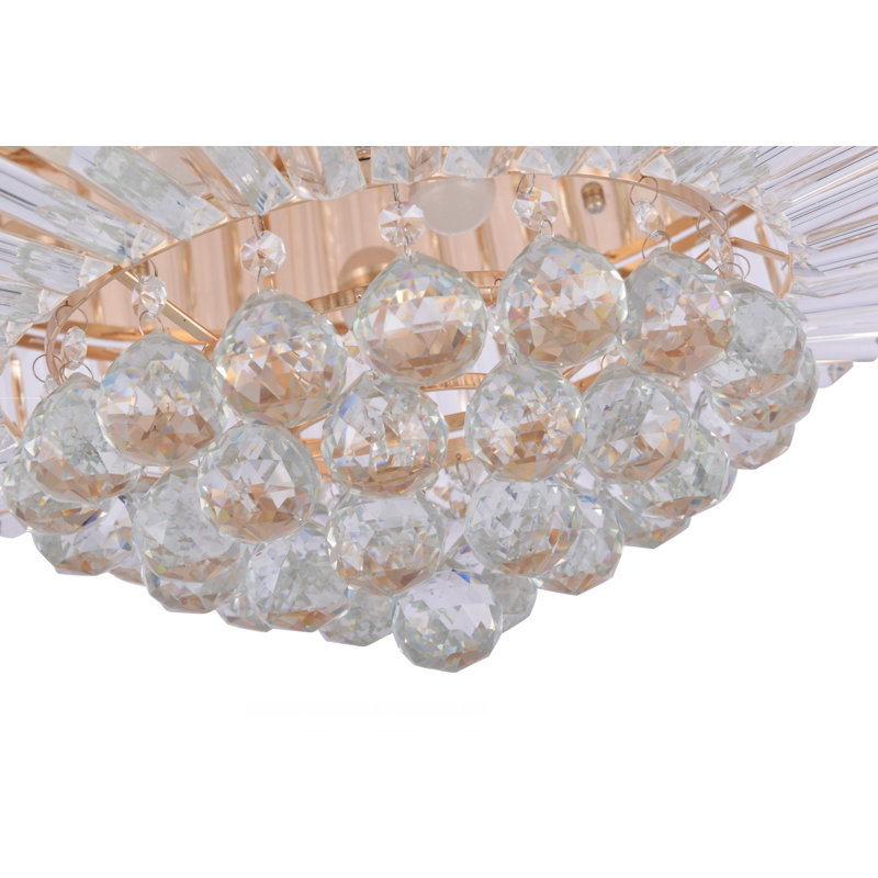 Ventilateur de plafond à del à 4 pales avec télécommande et ensemble d’éclairage inclus Levasy, Or français