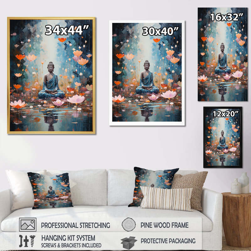 Reproduction symbolique - impression, Cadre naturel flottant, H 20 po x l 12 po x P 1 po