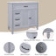 Meuble-lavabo noir avec tiroirs 36 po-1982114398