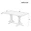 Table de salle à manger rustique 60 "avec base en tréteaux et pieds courbés-130025145