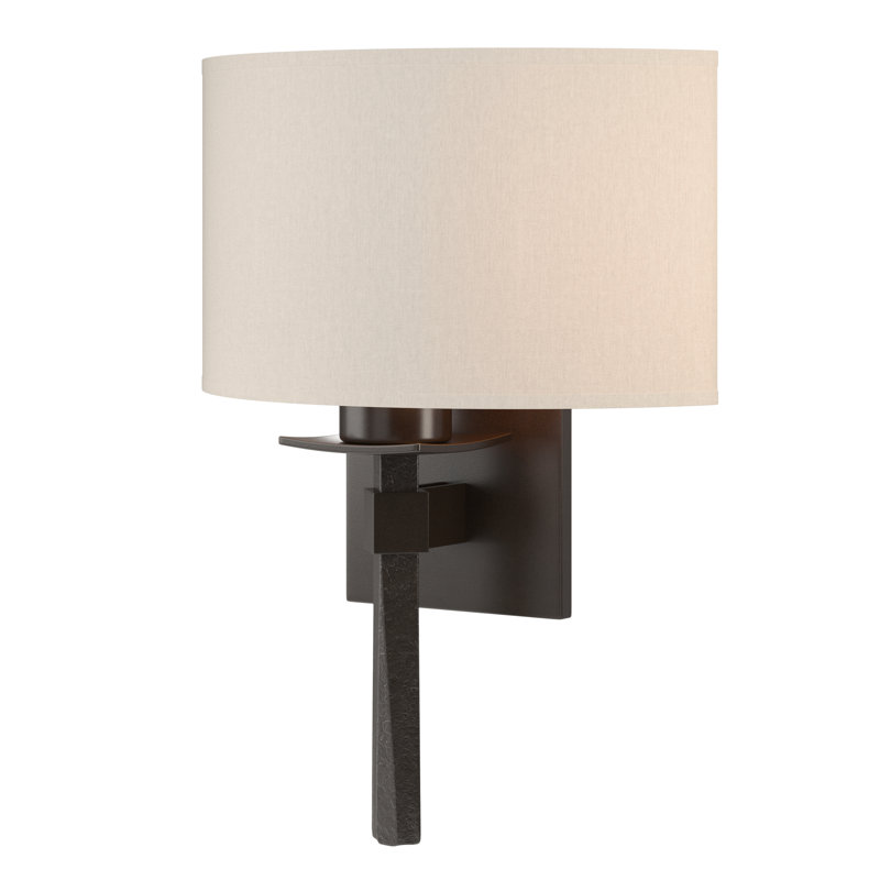 Beacon Hall Half Drum Shade Sconce, Flax, Oil Rubbed Bronze