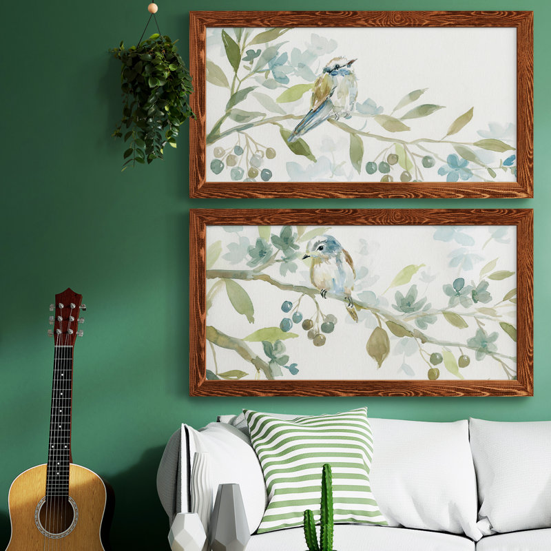 Début du printemps I - ensemble de 2 reproductions d'art sur toile encadrées, Érable