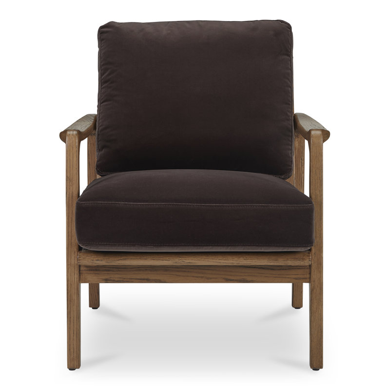 Teirra ACCENT CHAIR HEATHER, Dark Brown Cotton Blend