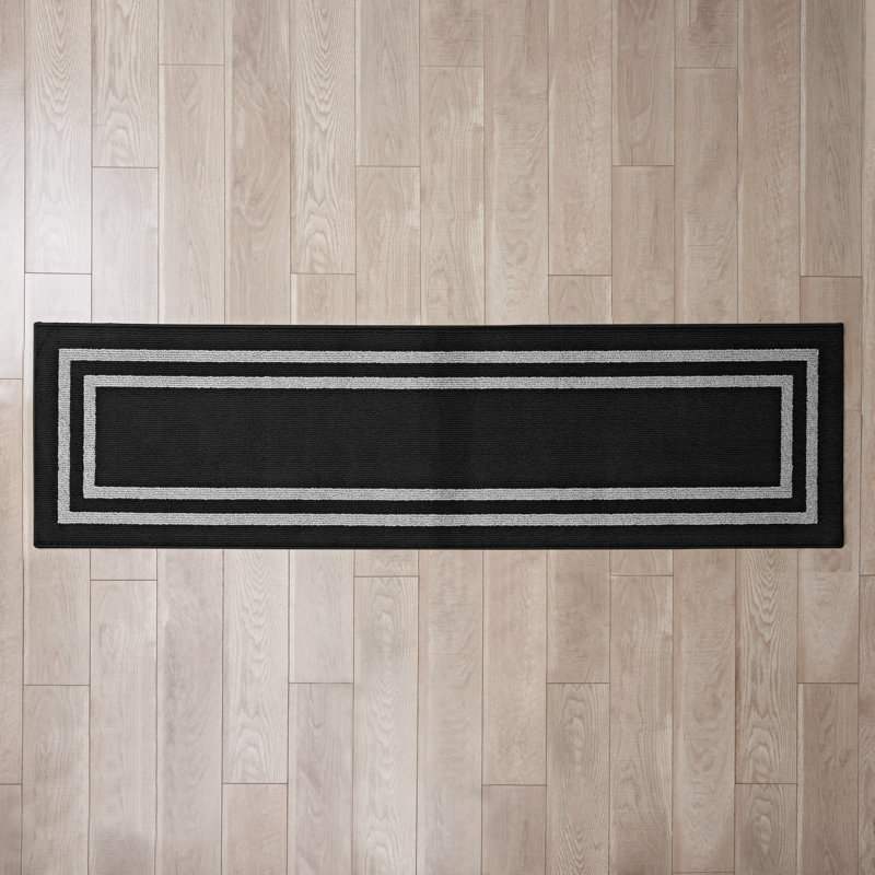 Nautica Double Line Machine Washable All Loop Tufted Rugs 1-Piece, Rectangle 2'2" x 8'