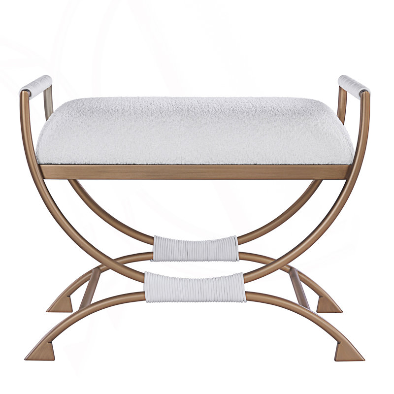 Modern Small Bench With Arm