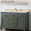 Plateau de meuble-lavabo simple 48 po en pierre reconstituée avec lavabo - pour remplacement de meuble-lavabo, sans armoire