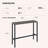 Roca Rectangular Steel Outdoor Bar Table-1014928008