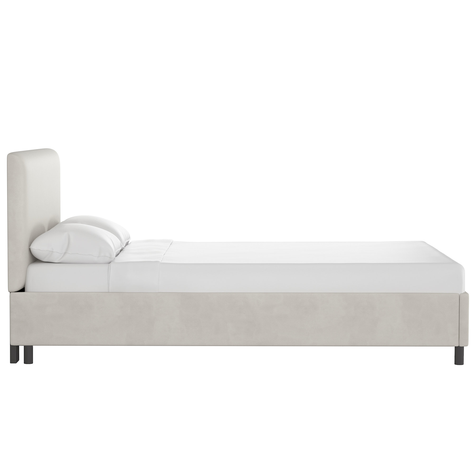 Pyburn Upholstered Bed, Bella Light Gray Performance Velvet, California King