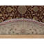 Tapis oriental rond 8 pi 1 po x 8 pi 1 po, rouge, en laine et en soie, noué à la main, 300 KPSI