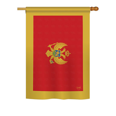 Drapeau maison en polyester 2 côtés monténégro
