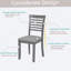Ensemble de 4 chaises de salle à manger en bois, chaise de cuisine avec siège rembourré, chaise d'appoint rembourrée-1185880388