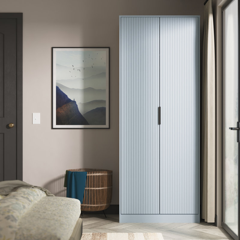 Manufactured Wood Wardrobe, Denim Blue