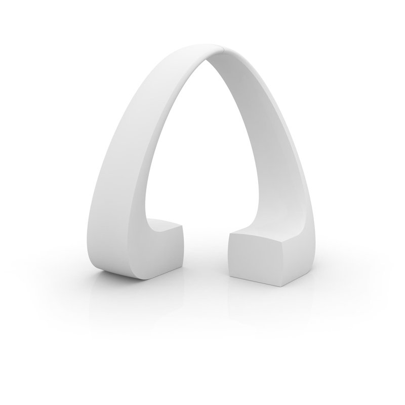 And Battery Plastic Tete-a-Tete Bench