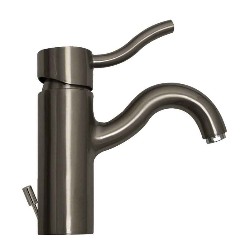 Robinet pour salle de bain avec déchets déroulants Venus, Nickel brossé
