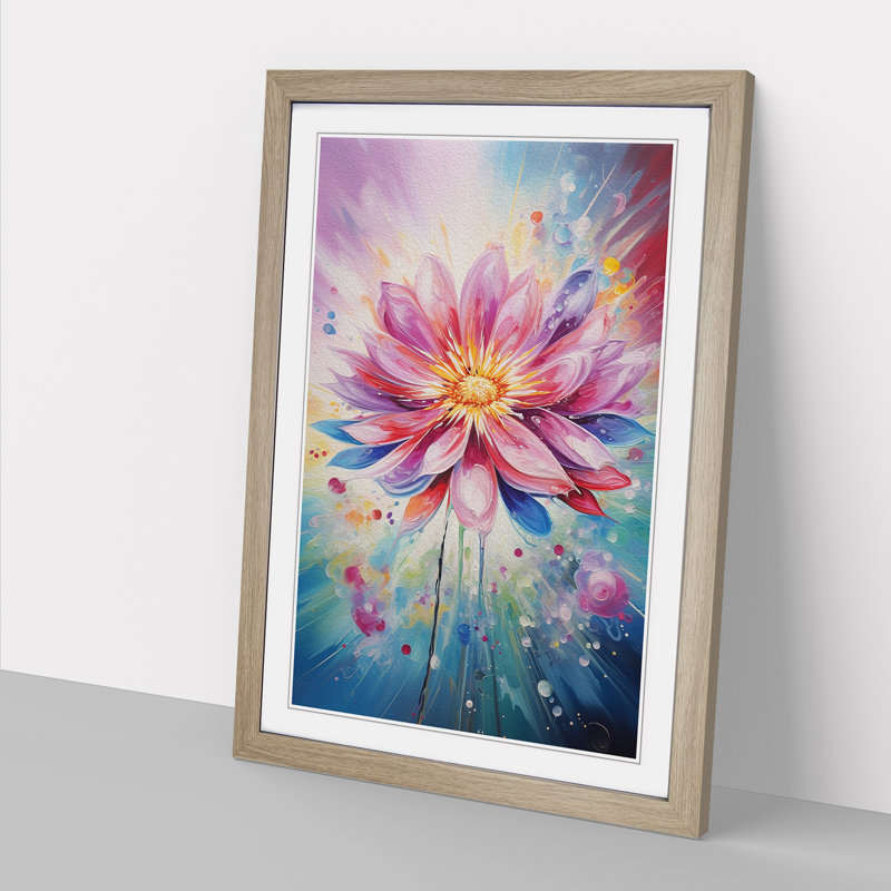 1 Piece Single Picture Frame Wall Art, 64cm H x 46cm W, Oak Framed