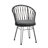 TAVON CHAIR,2PCS With 2 Cushions,Gray