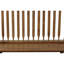 Banc campagnard classique brun de 44 po avec structure en bois d'hévéa durable