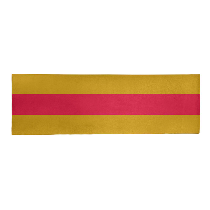 Tapis rouge à rayures de hockey national, Tapis de couloir 2 pi 6 po x 8 pi