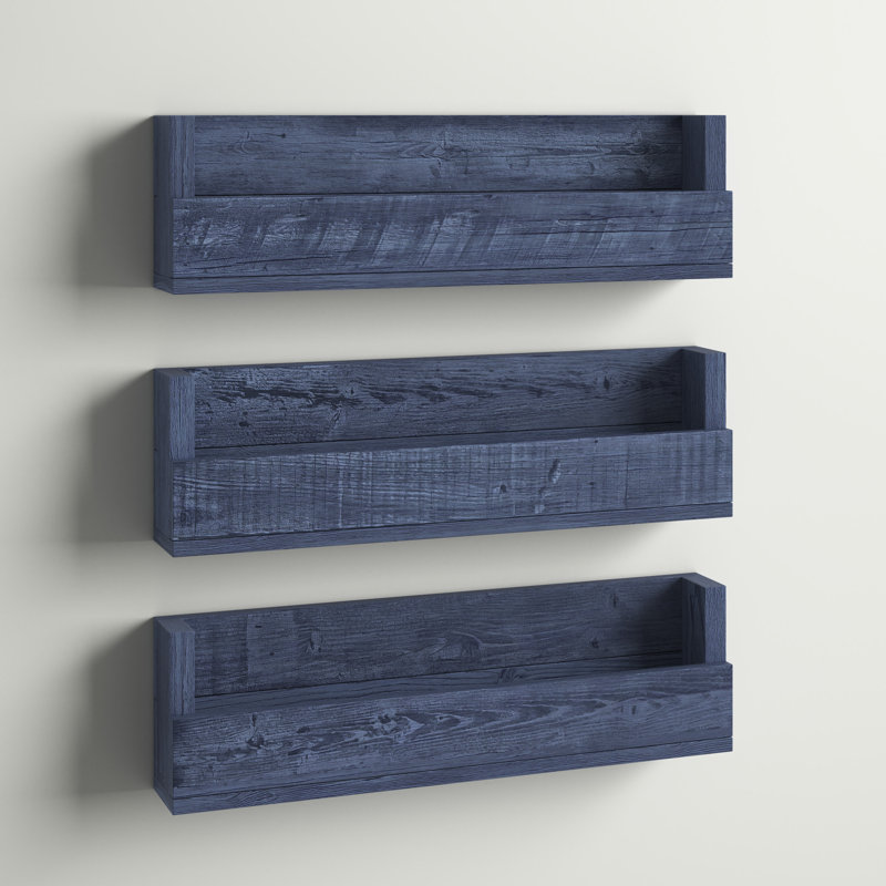 Burch Alder Floating Shelf, Navy