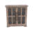 Alayna Brown Wood 1 Shelf and 2 Door Room Cabinet with Glass Front Panels