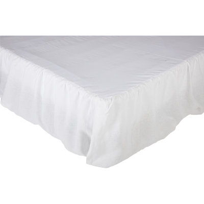 Provincial Linen White Queen Bed Skirt 80Lx60Wx21