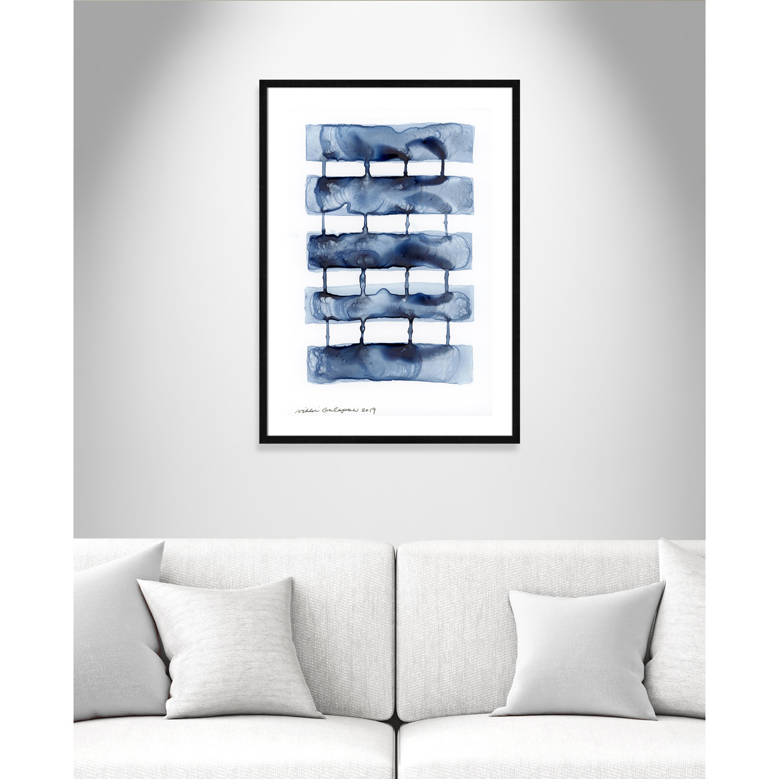 Stitched Together I by Nikki Galapon - Solid Wood Rectangle Print Single Piece Item on Canvas, Black Wood Framed Paper