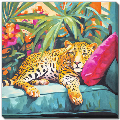 «Chilling Cheetah I», art mural sur toile